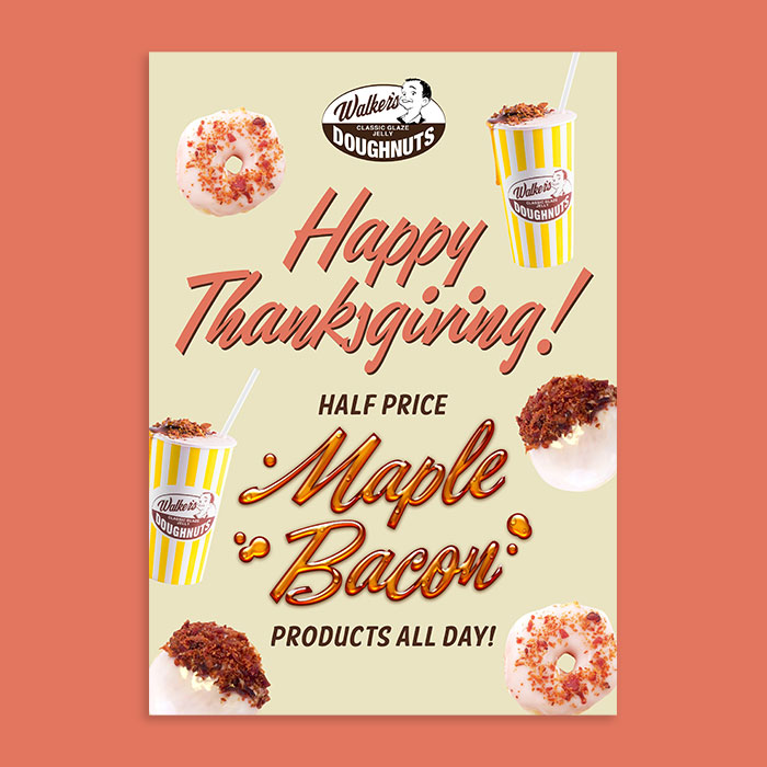 Walker's Donuts Flyer Unlimited Graphic Design Service