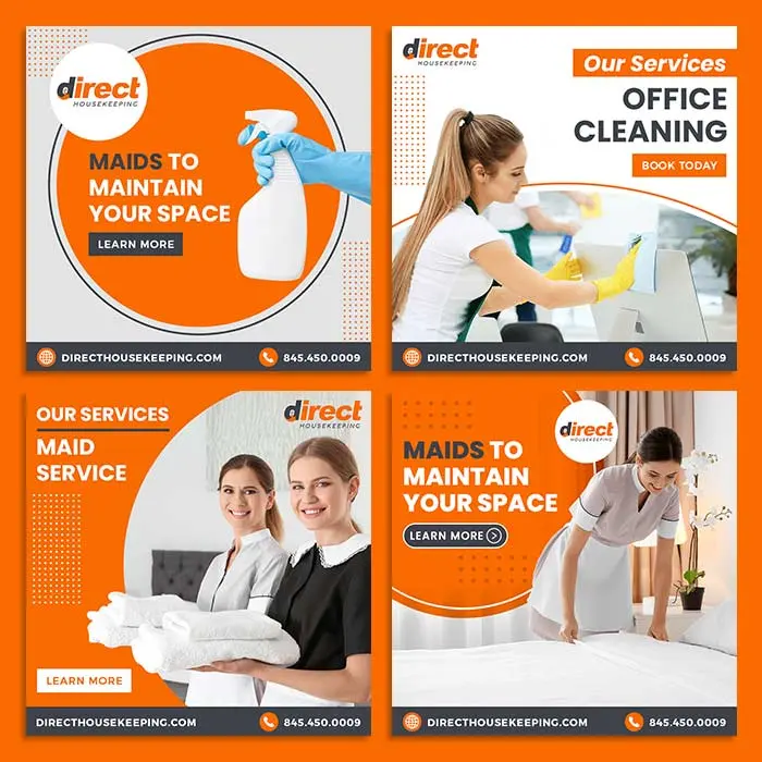 Direct house cleaning digital ad banner