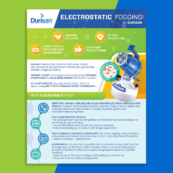 Electrostatic Fogging sales sheet