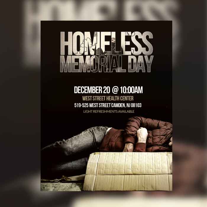 Homeless Memorial Day Flyer Unlimited Graphic Design Service