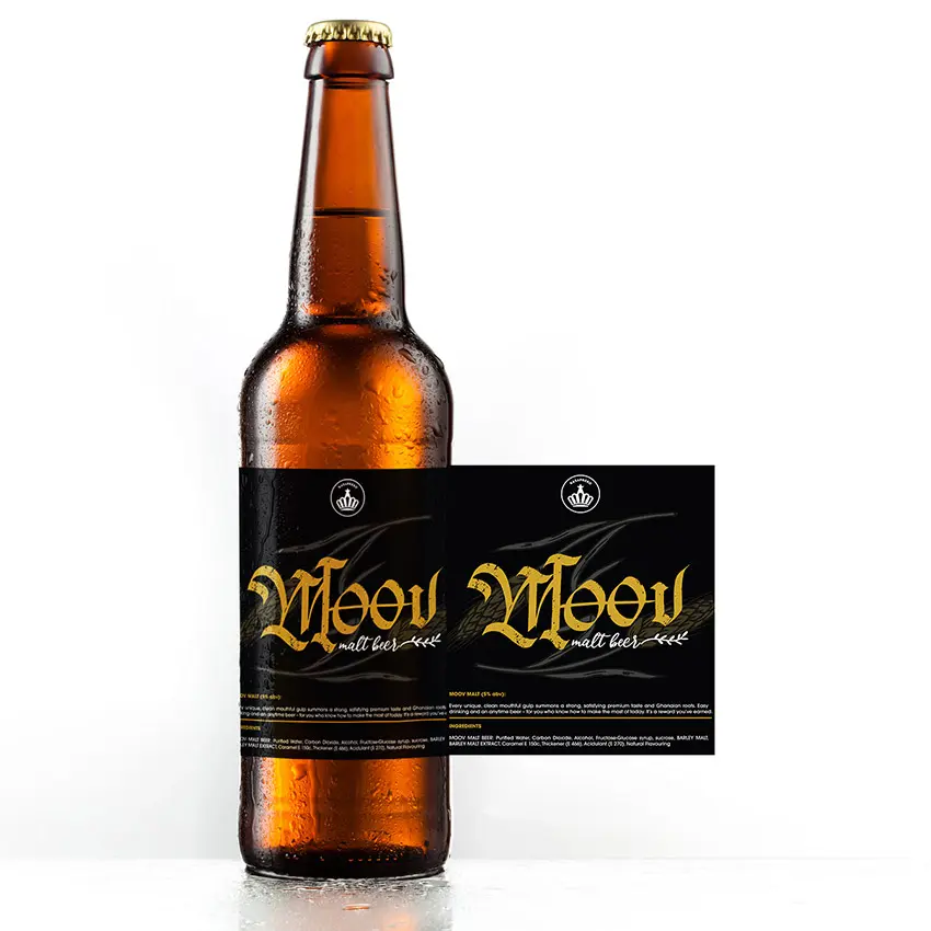 Malt Beer Label packaging