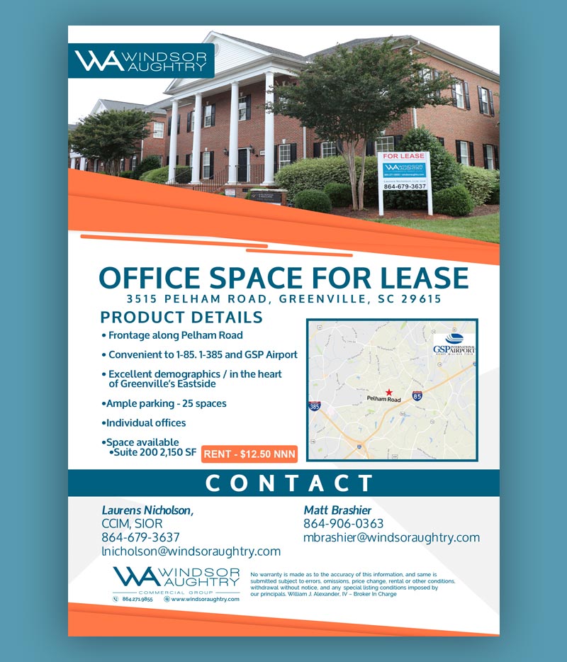 Office Space Leasing Sales Sheet Unlimited Graphic Design Service