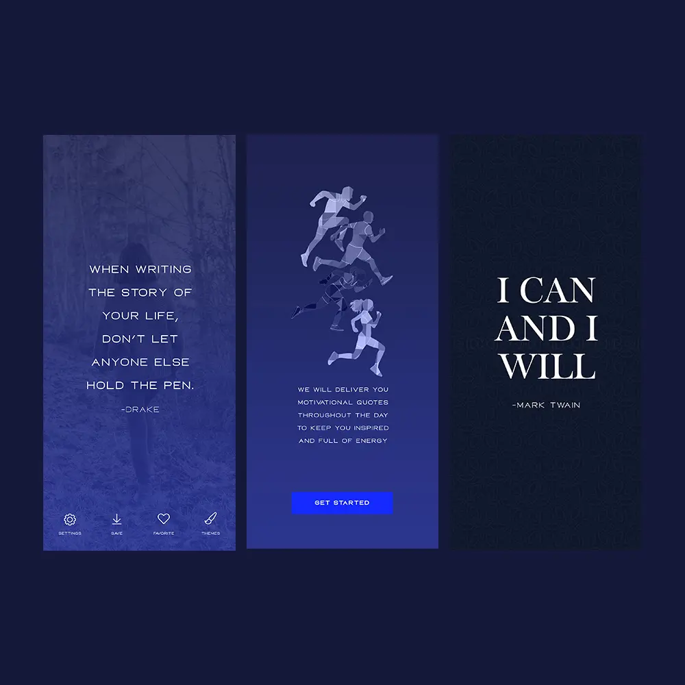 Fitness and motivation app design