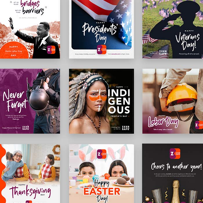 Events social media content