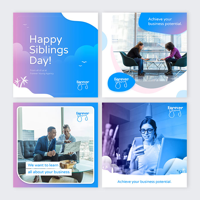 Holiday themed social media content