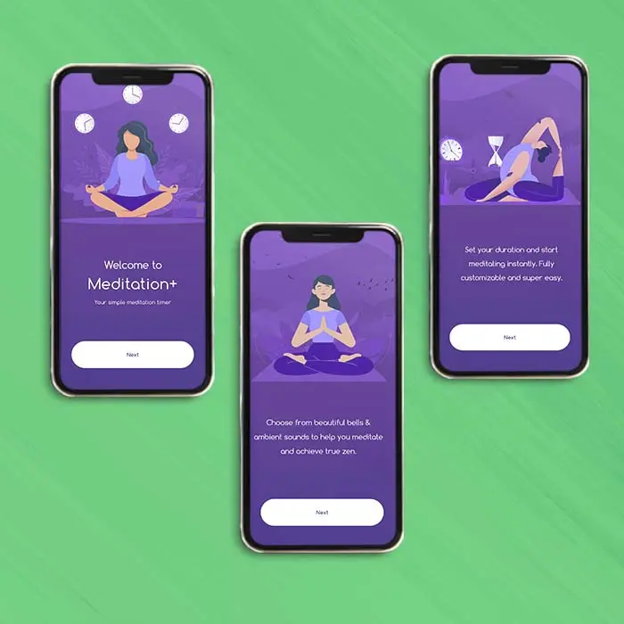 Meditation app design