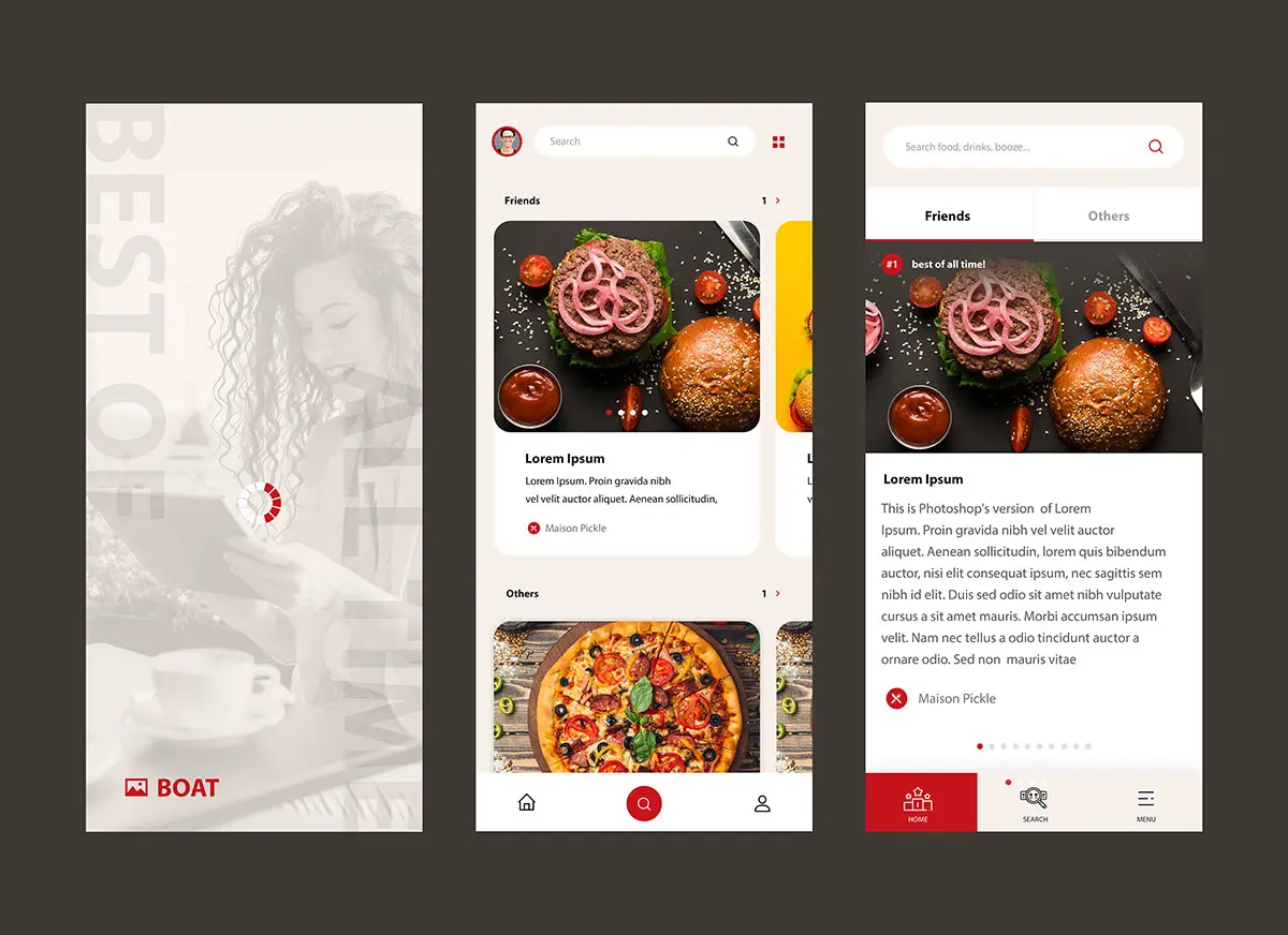Food app design