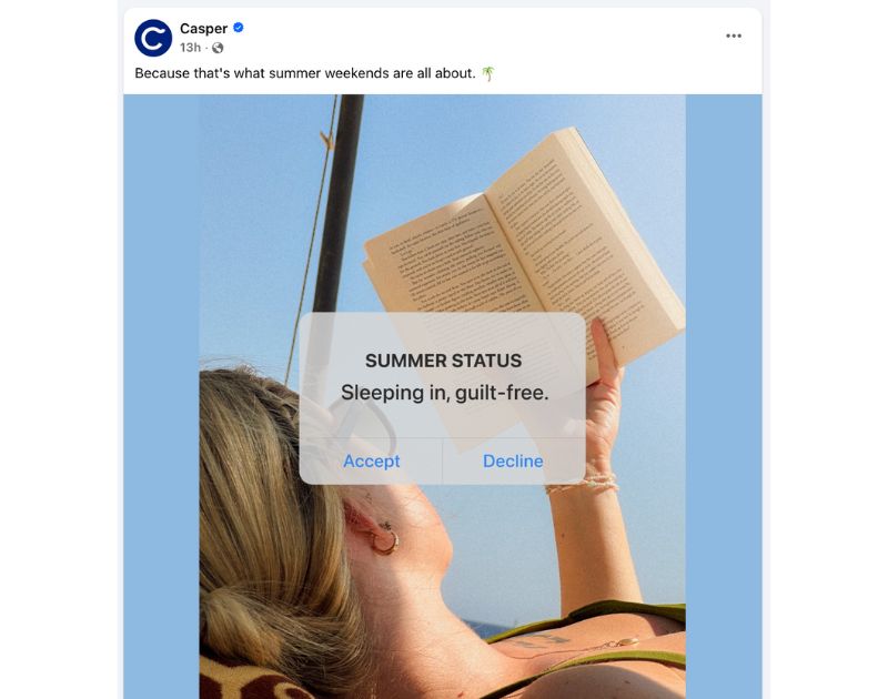 social media graphic for startup Casper