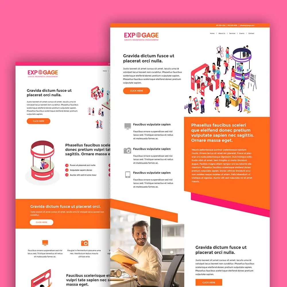 Expogage web design