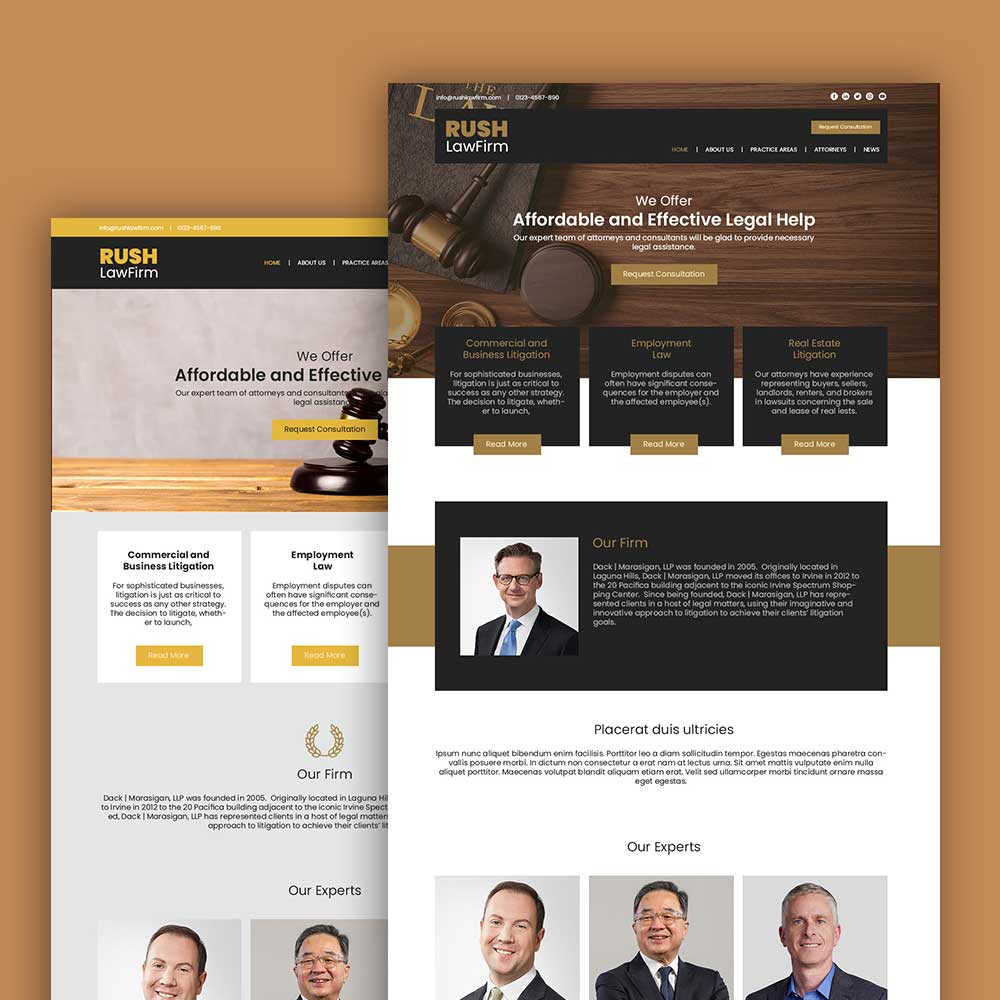 Rush Law Firm web design