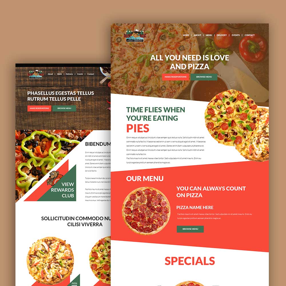 Roaring Rapids web design