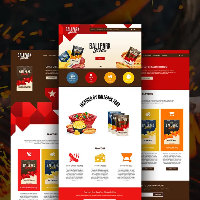 Ballpark seeds web design