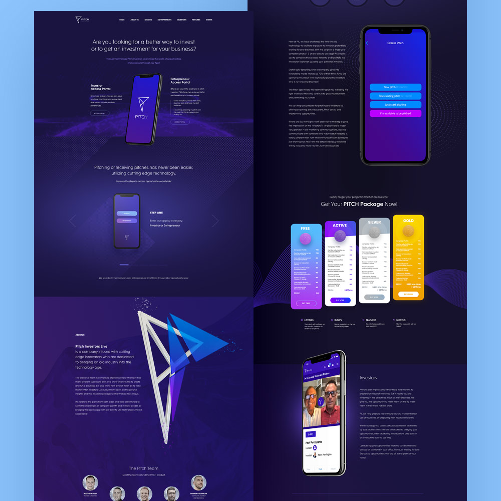 New App promo web design