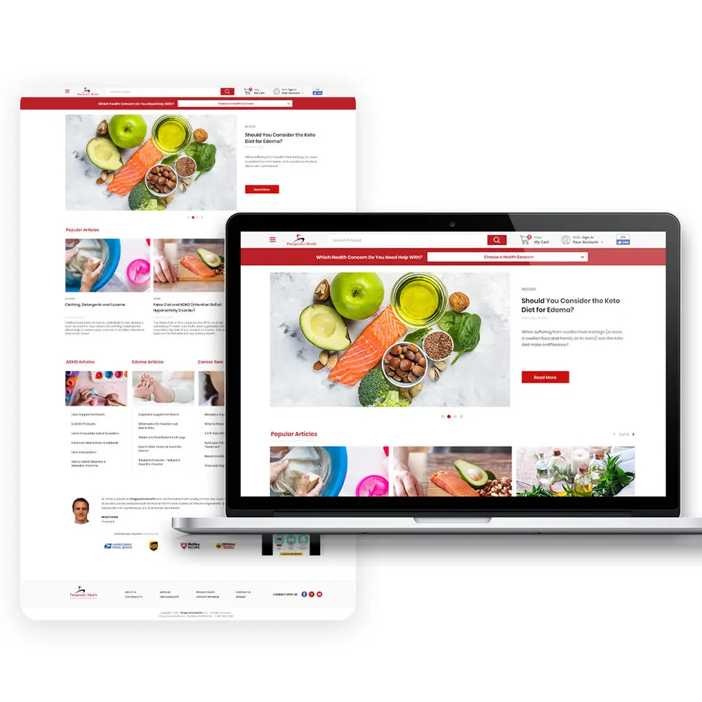 Progressive Health web design