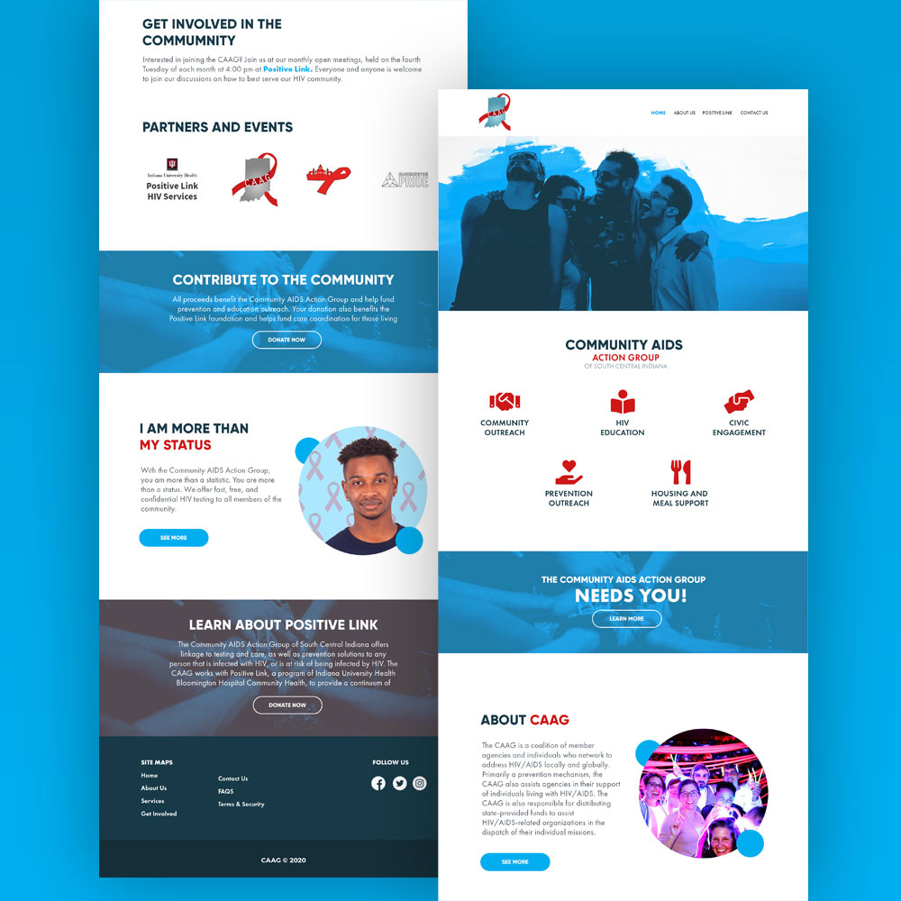Community Aid web design