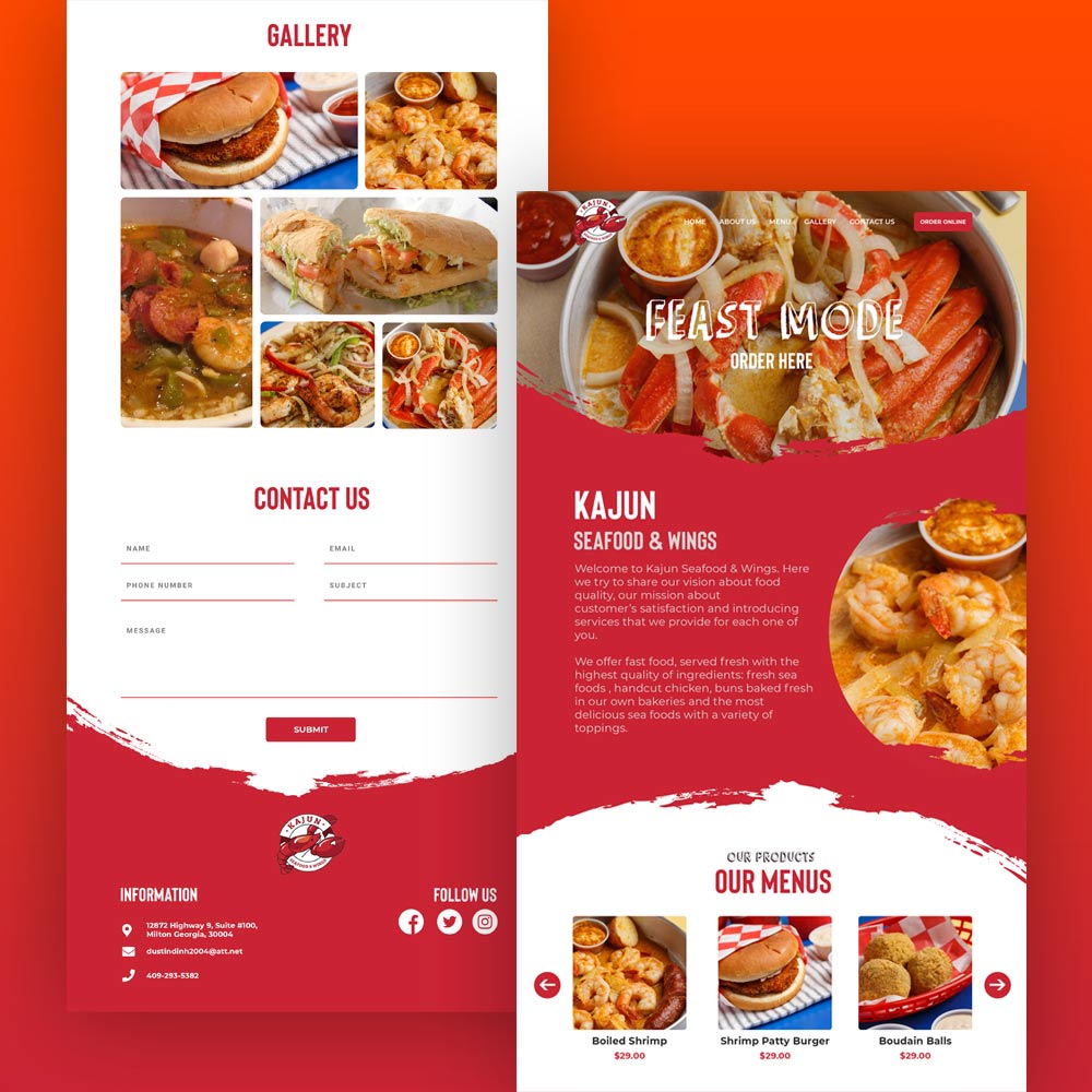 Feast mode web design