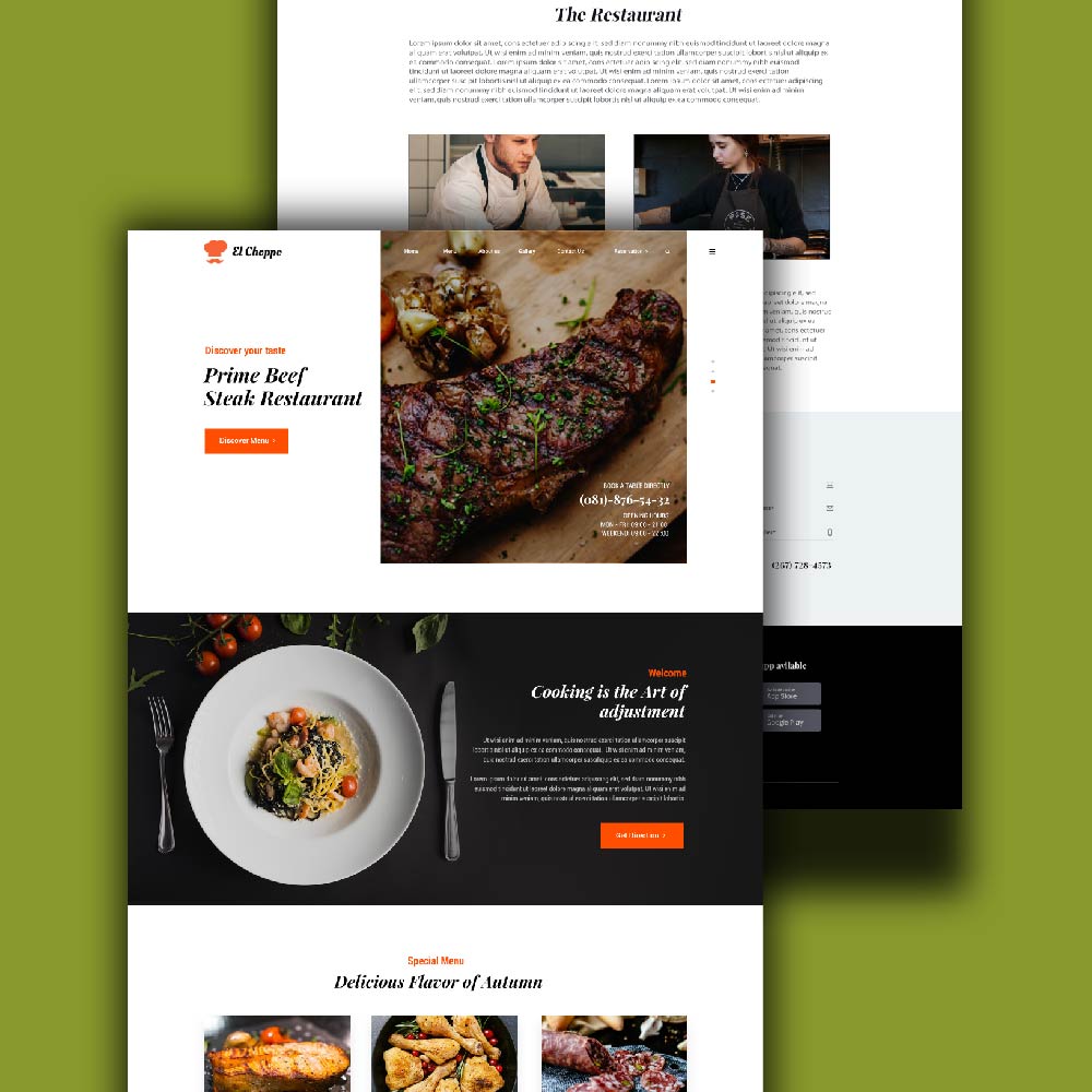 El Choppe web design