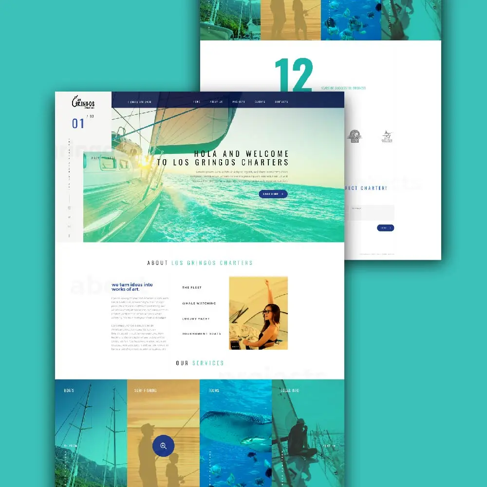 Gringos Charter web design