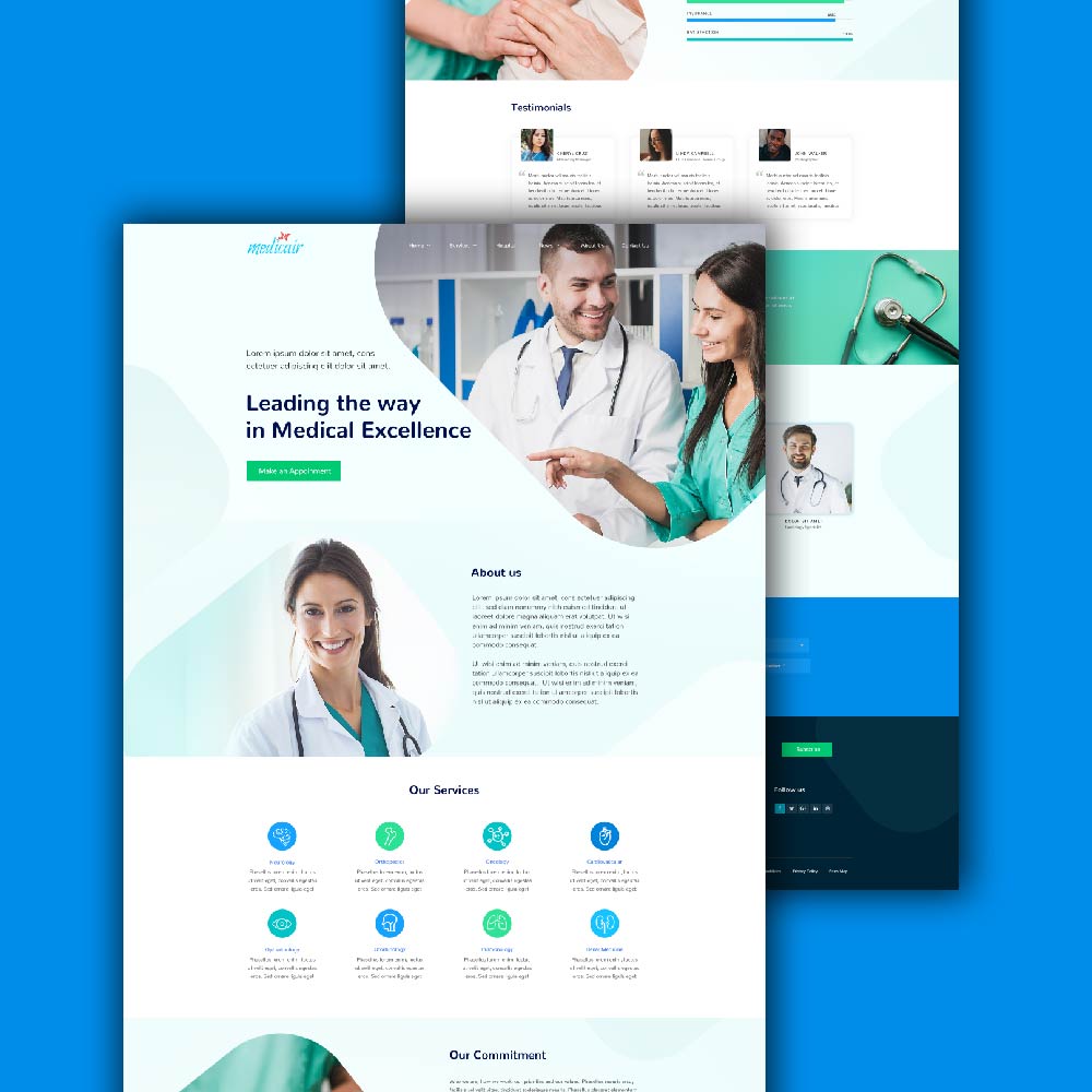 Medicair web design
