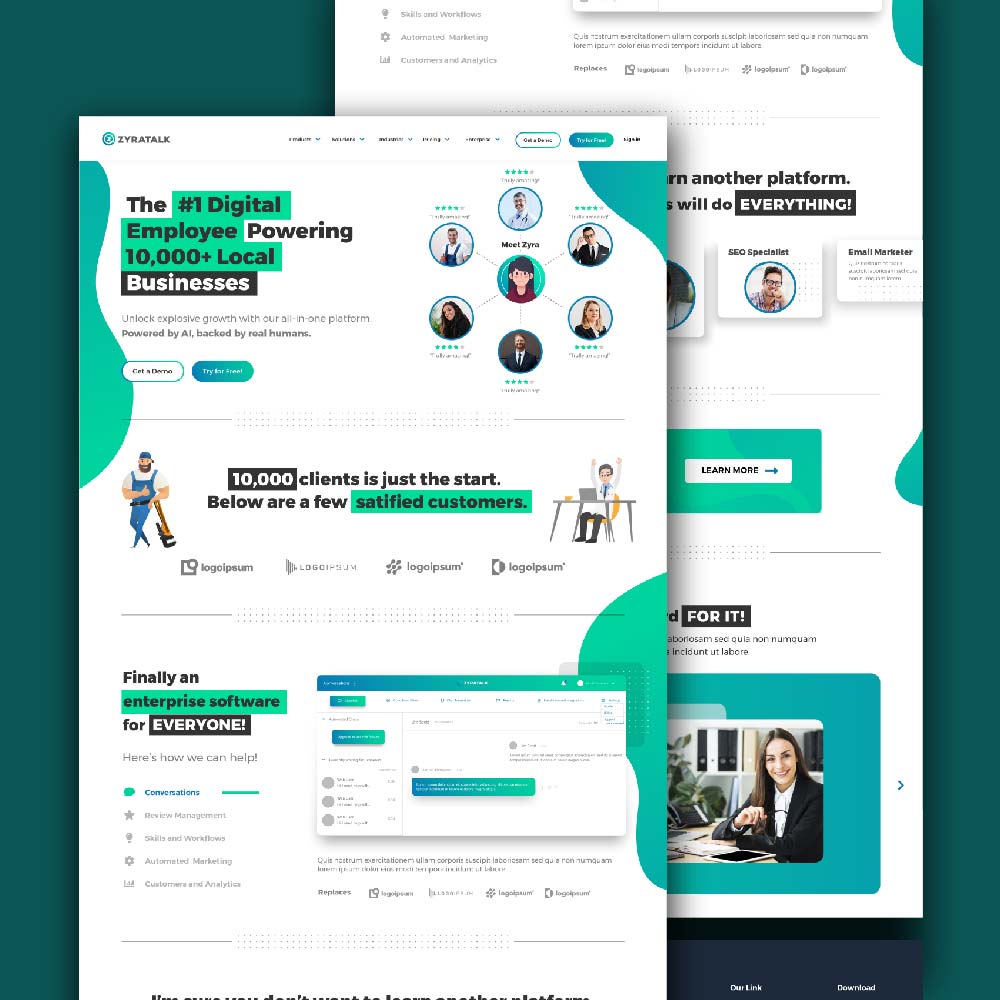 Zyratalk web design