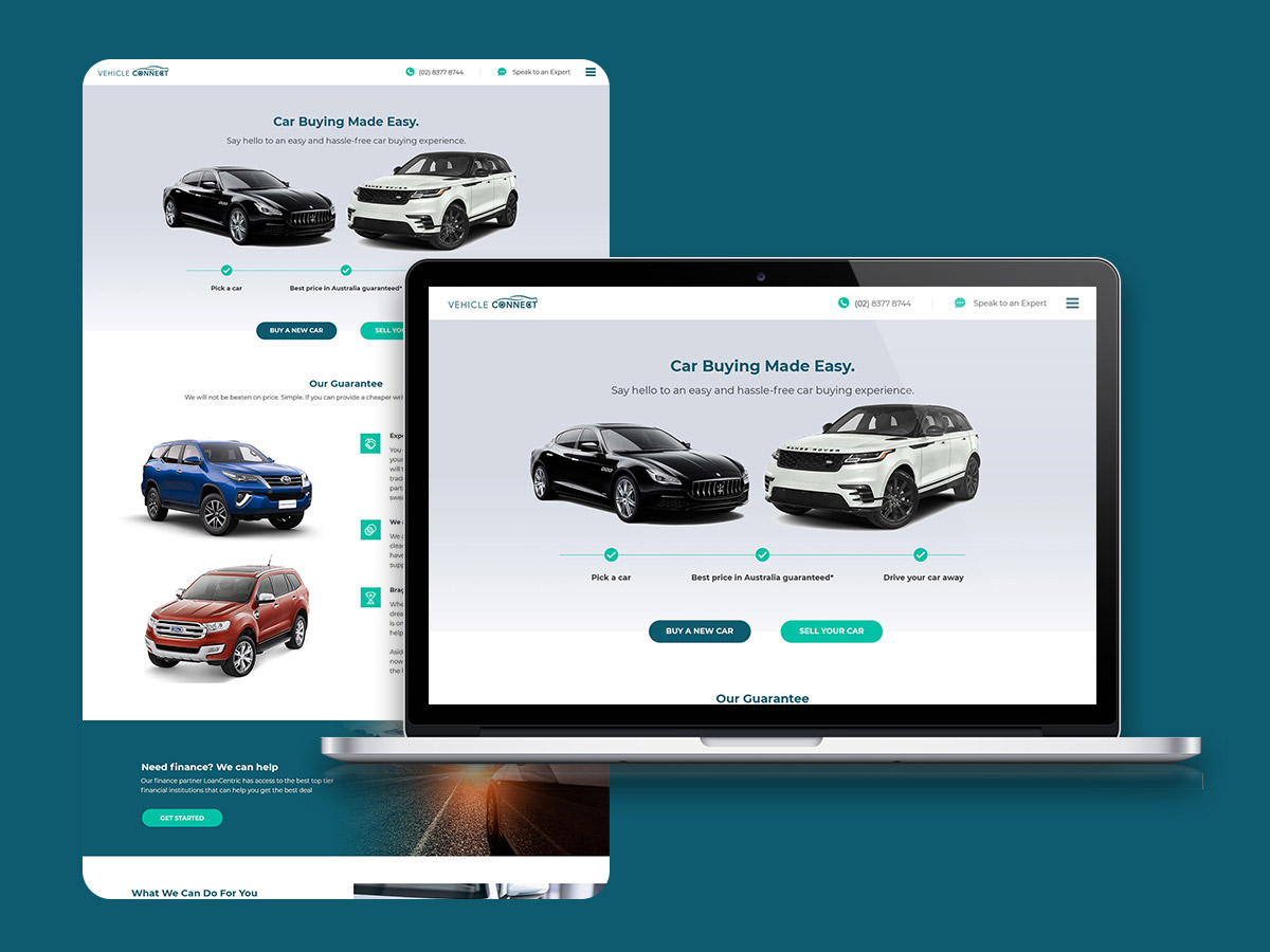 Vehicle Connect web design