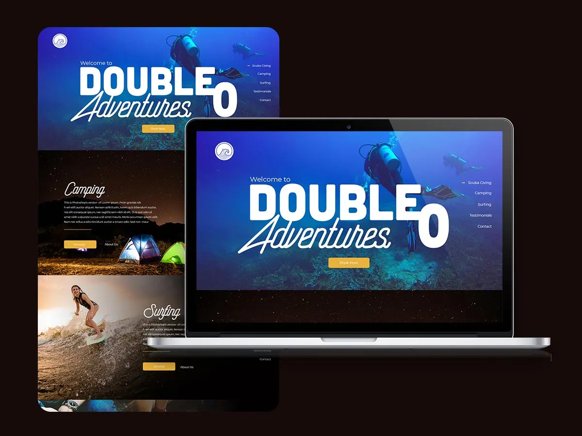 Double adventures web design
