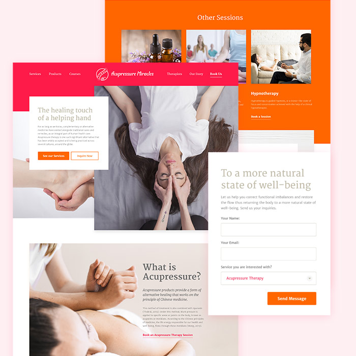 Acupressure miracles web design