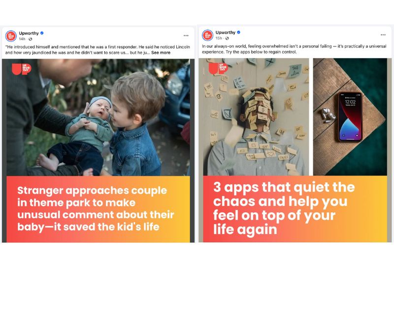 social media graphic for startup compelling headlines