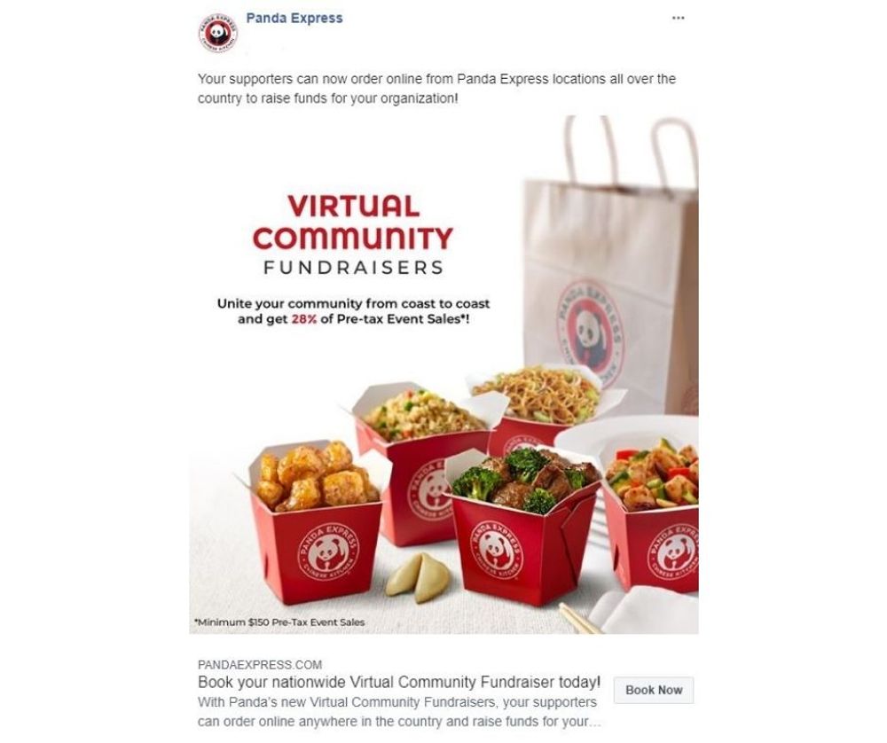 Panda Express Facebook ad design