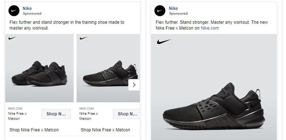 Nike Facebook ad