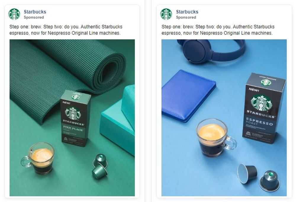 Starbucks Facebook ad design