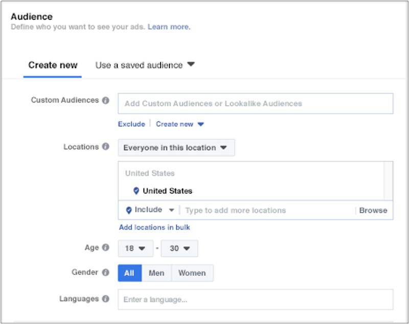 facebook ads audience