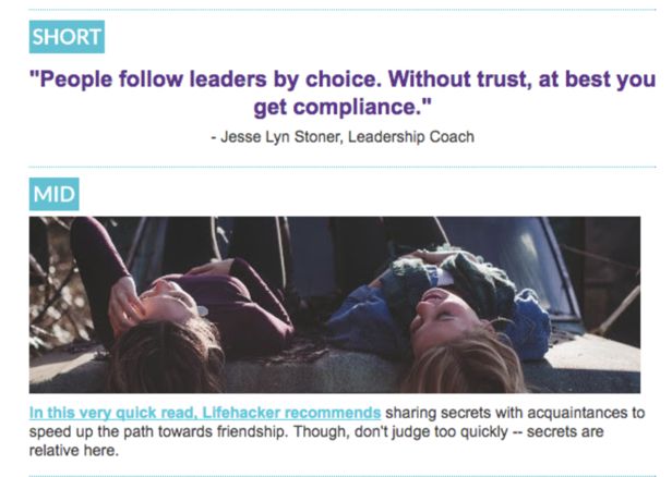 Newsletter example