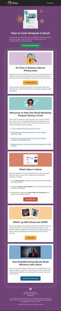 Newsletter example