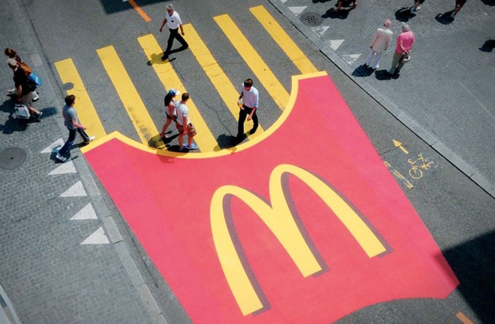 McDonalds fries street art guerilla promotional activities