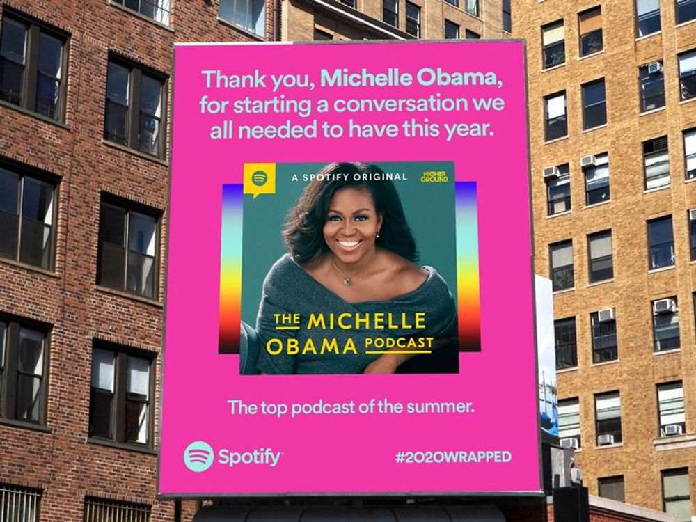 Spotify Wrapped 2020 billboard campaign