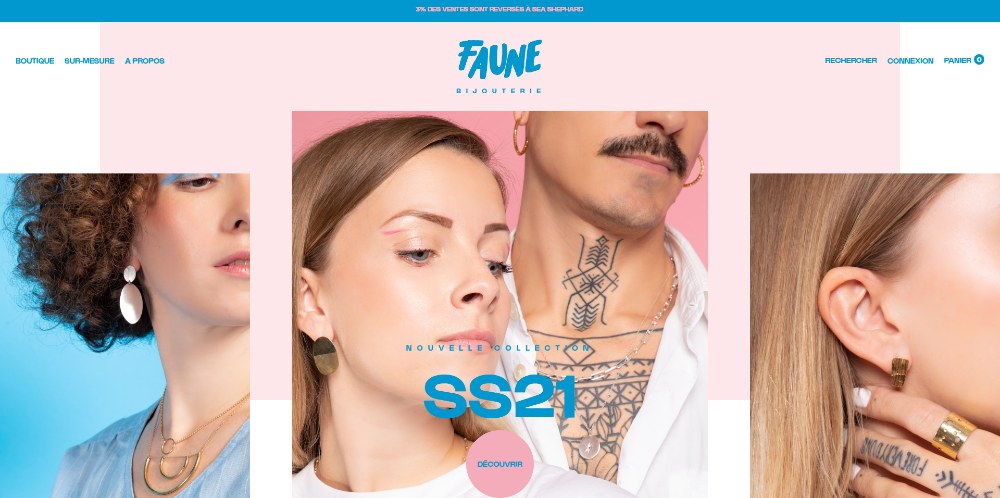 Homepage design example