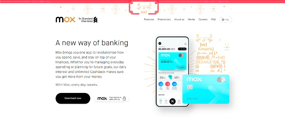 Homepage design example
