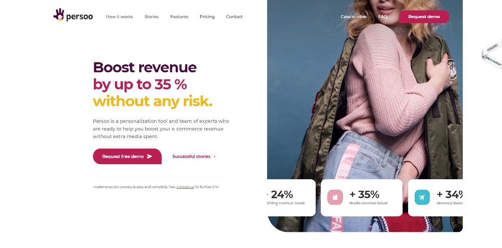 Homepage design example