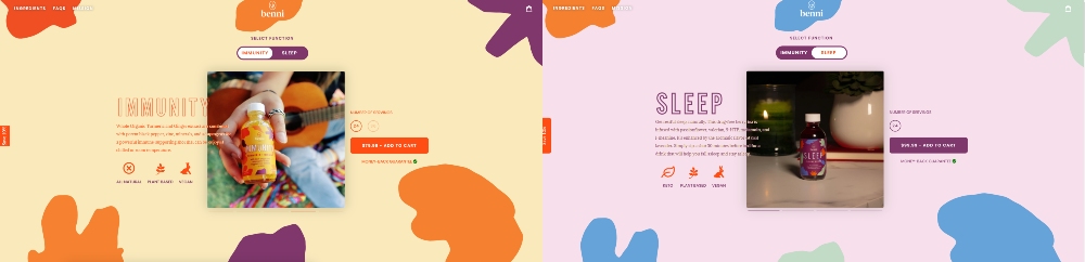Homepage design example