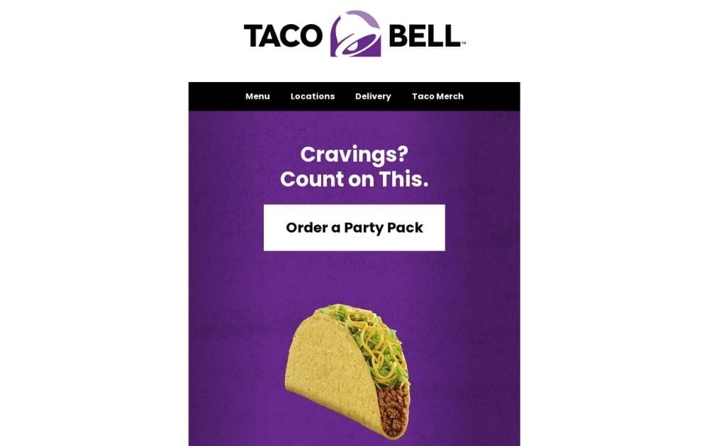 email marketing design example