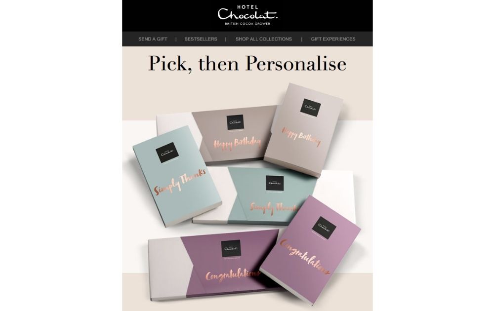 email marketing design example