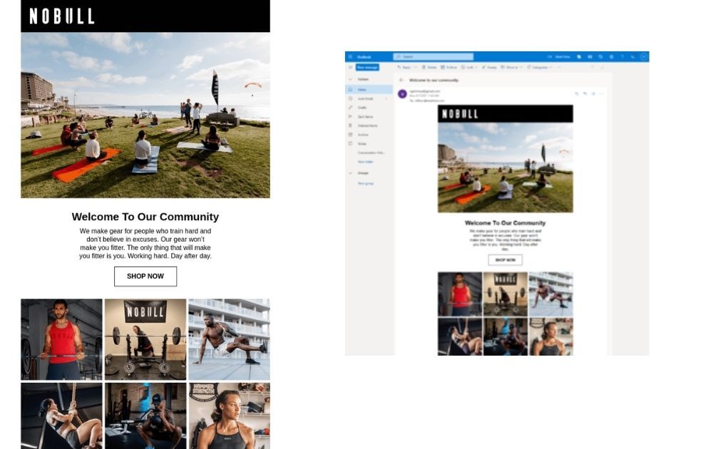 email marketing design example