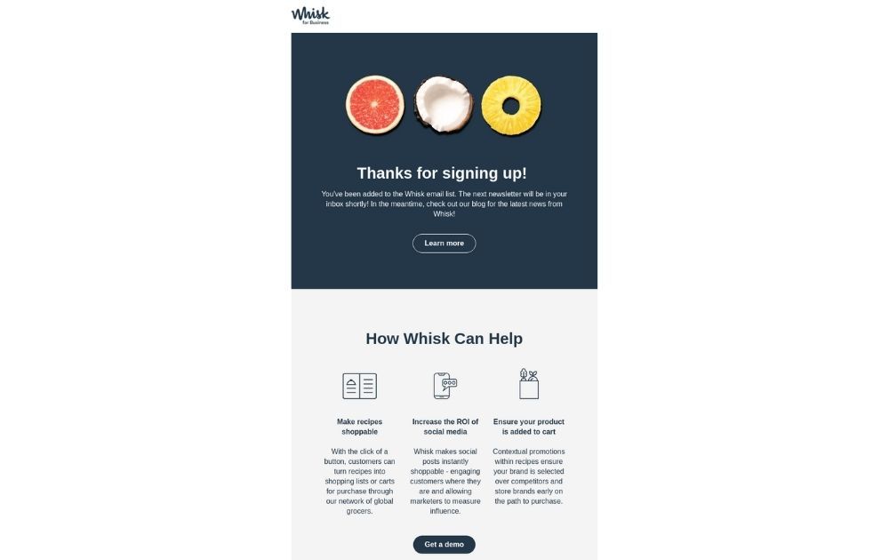 email marketing design example