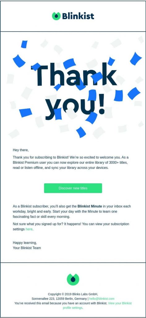 email newsletter design example