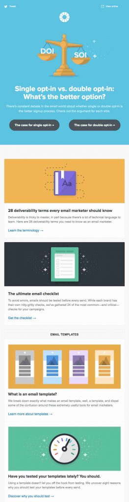email newsletter design example