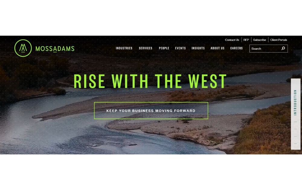 accounting website design idea, moss adams financial services website design