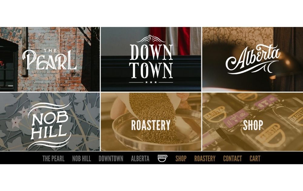coffee shop website example