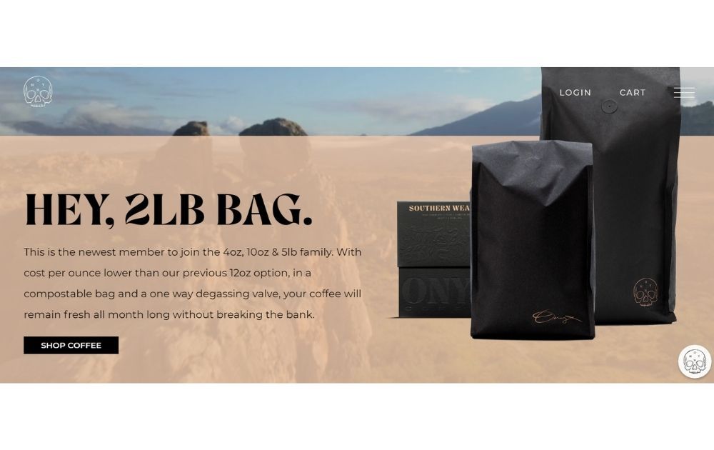 coffee shop website example