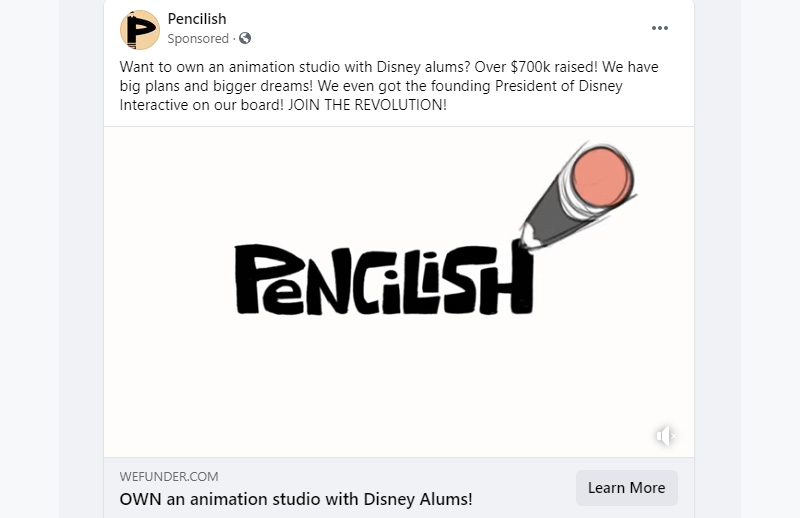 Facebook ad design example
